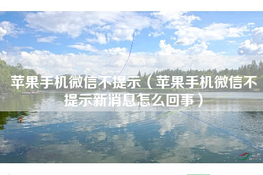 苹果手机微信不提示(苹果手机微信不提示新消息怎么回事)